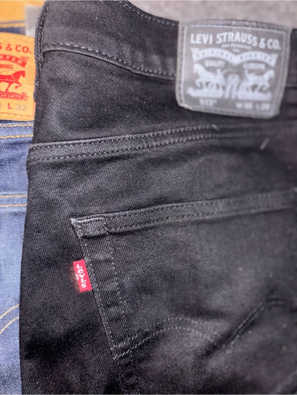 Levi's Men's Straight Jeans - Blue and Black Denim Bundle various sizes